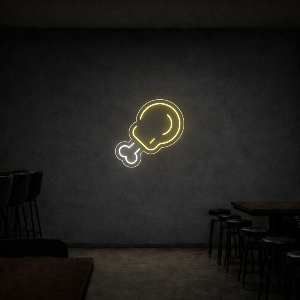 LED neon sign chicken leg
