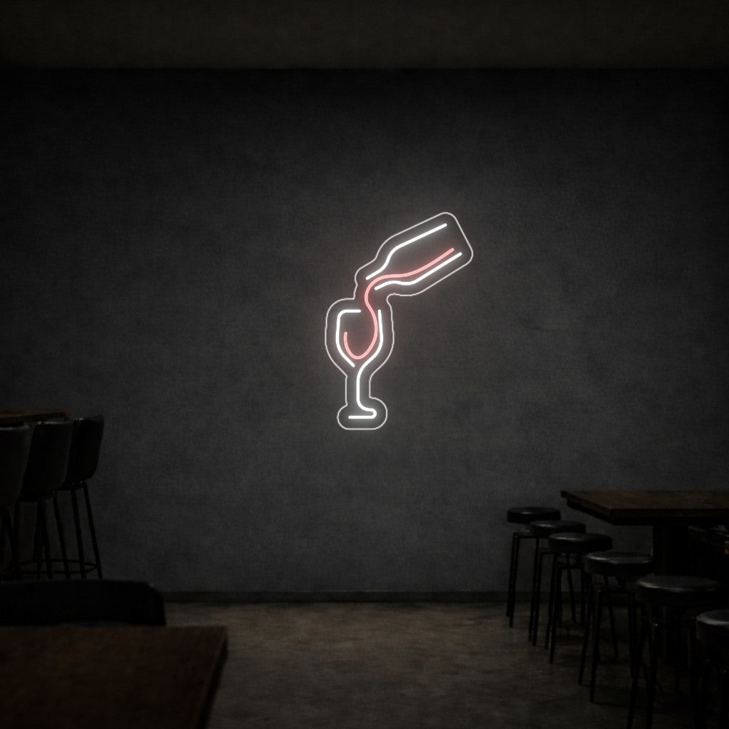 LED neon sign vino
