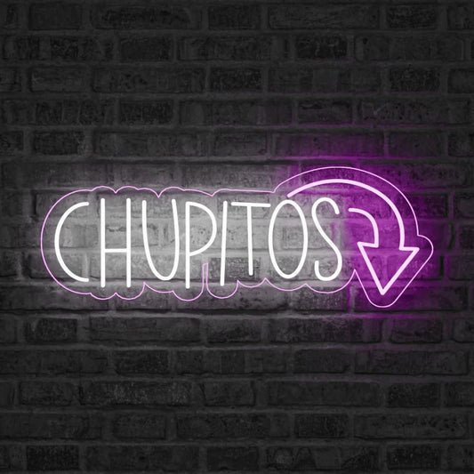 Neón Chupitos con flecha - Miniatura