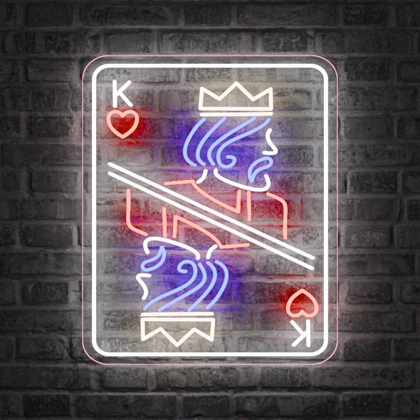 Neón K de corazones - Miniatura