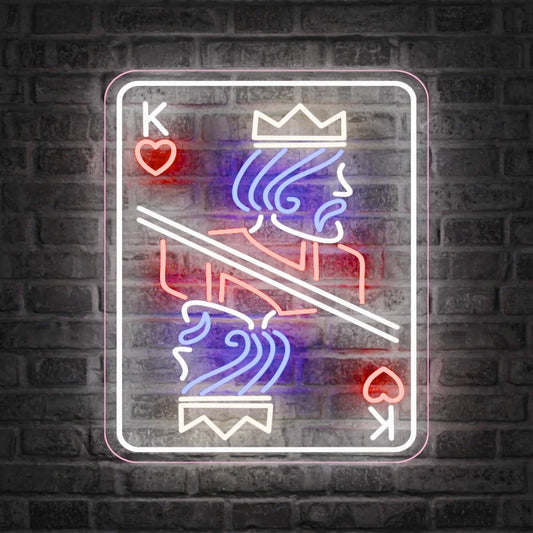 Neón K de corazones - Miniatura