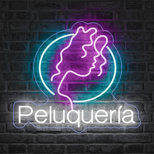 Neón Peluquería mujer - Miniatura
