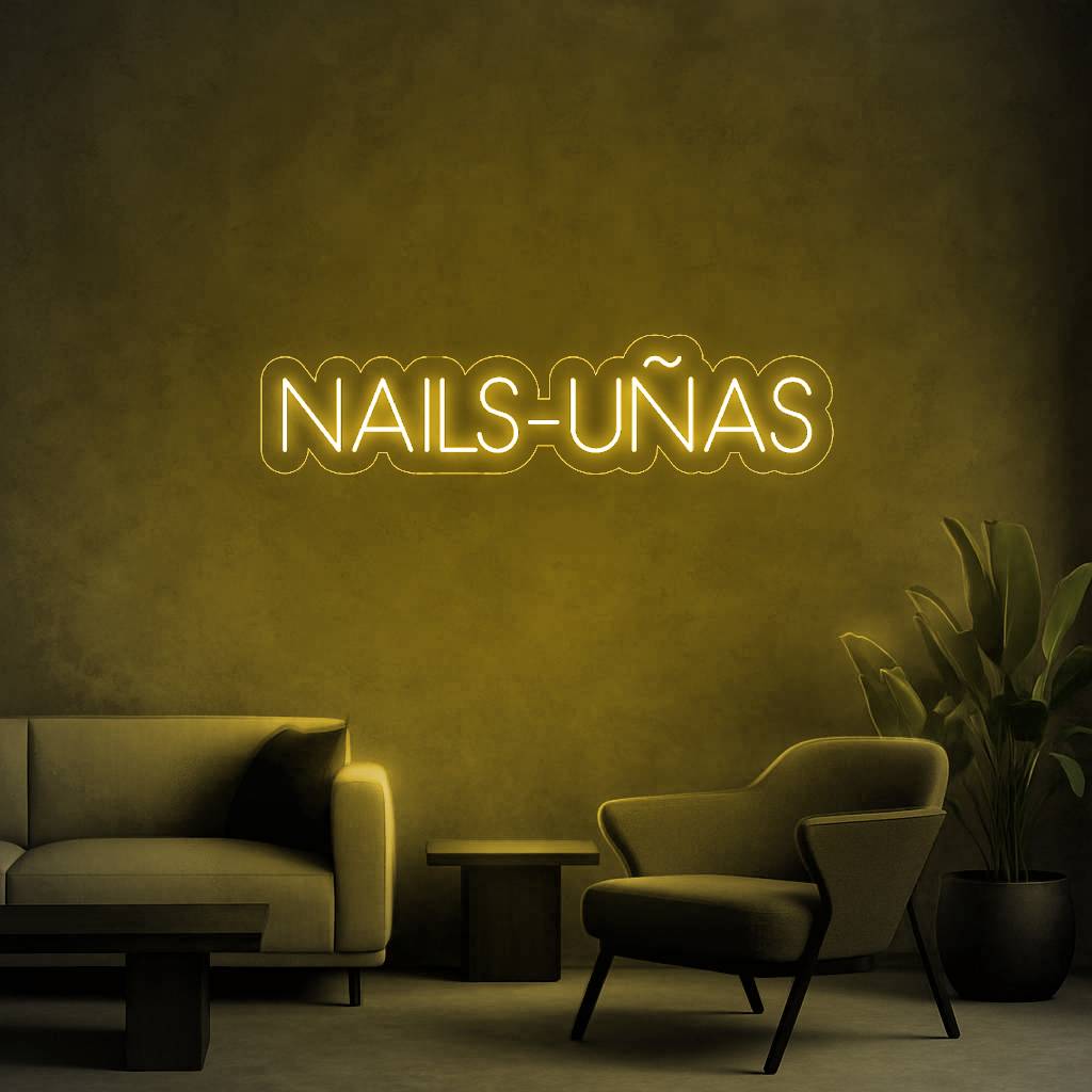Cartel Neón NAILS-UÑAS