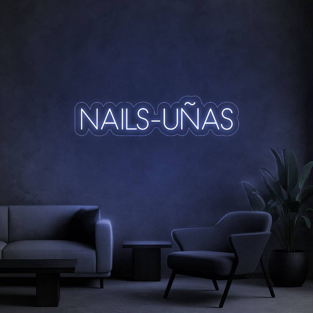 Cartel Neón NAILS-UÑAS