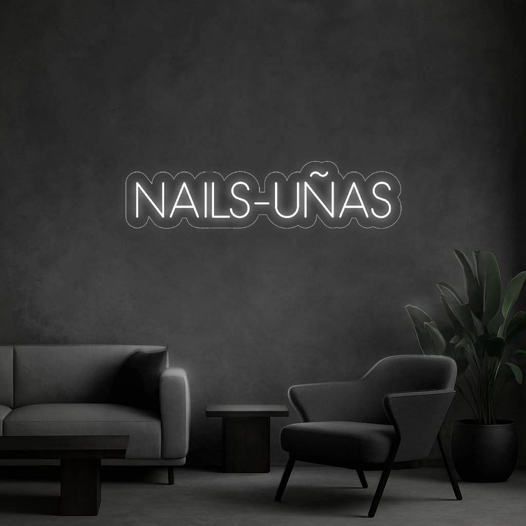 Cartel Neón NAILS-UÑAS