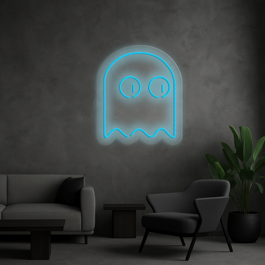 Cartel Neón Fantasma