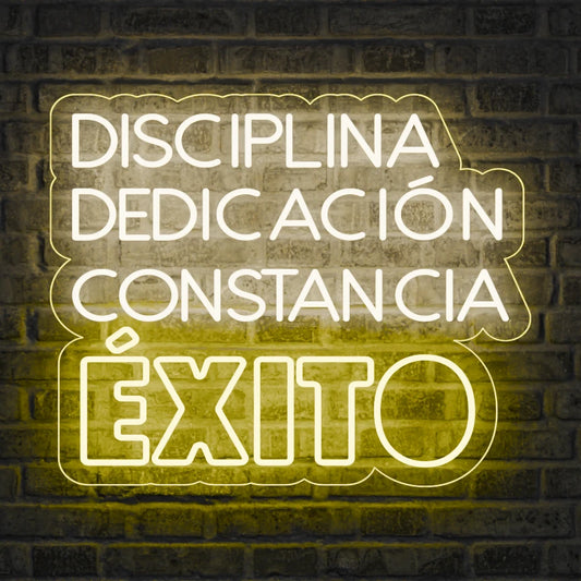 Neón Disciplina, dedicación, constancia y éxito - Miniatura