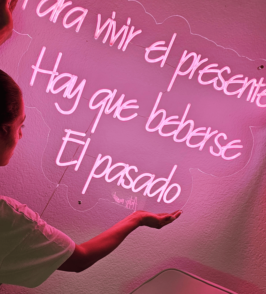 Modern clinic hallway with illuminated feature