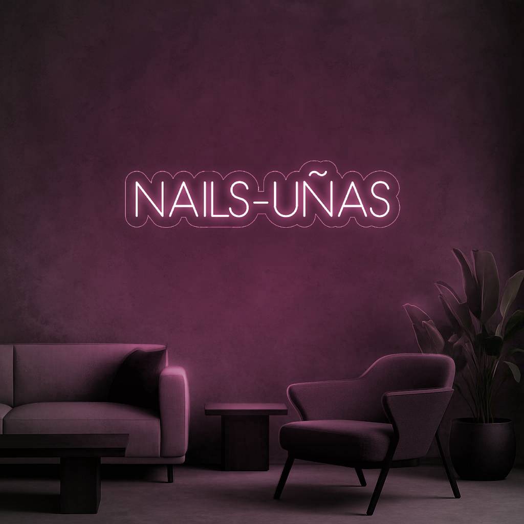 Cartel Neón NAILS-UÑAS