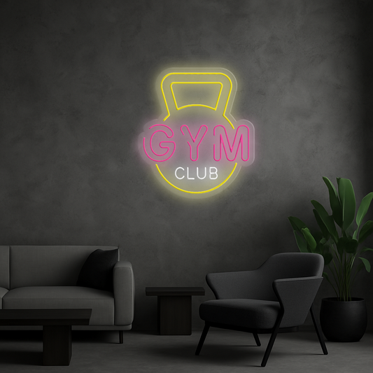 Cartel Neón Gym Club