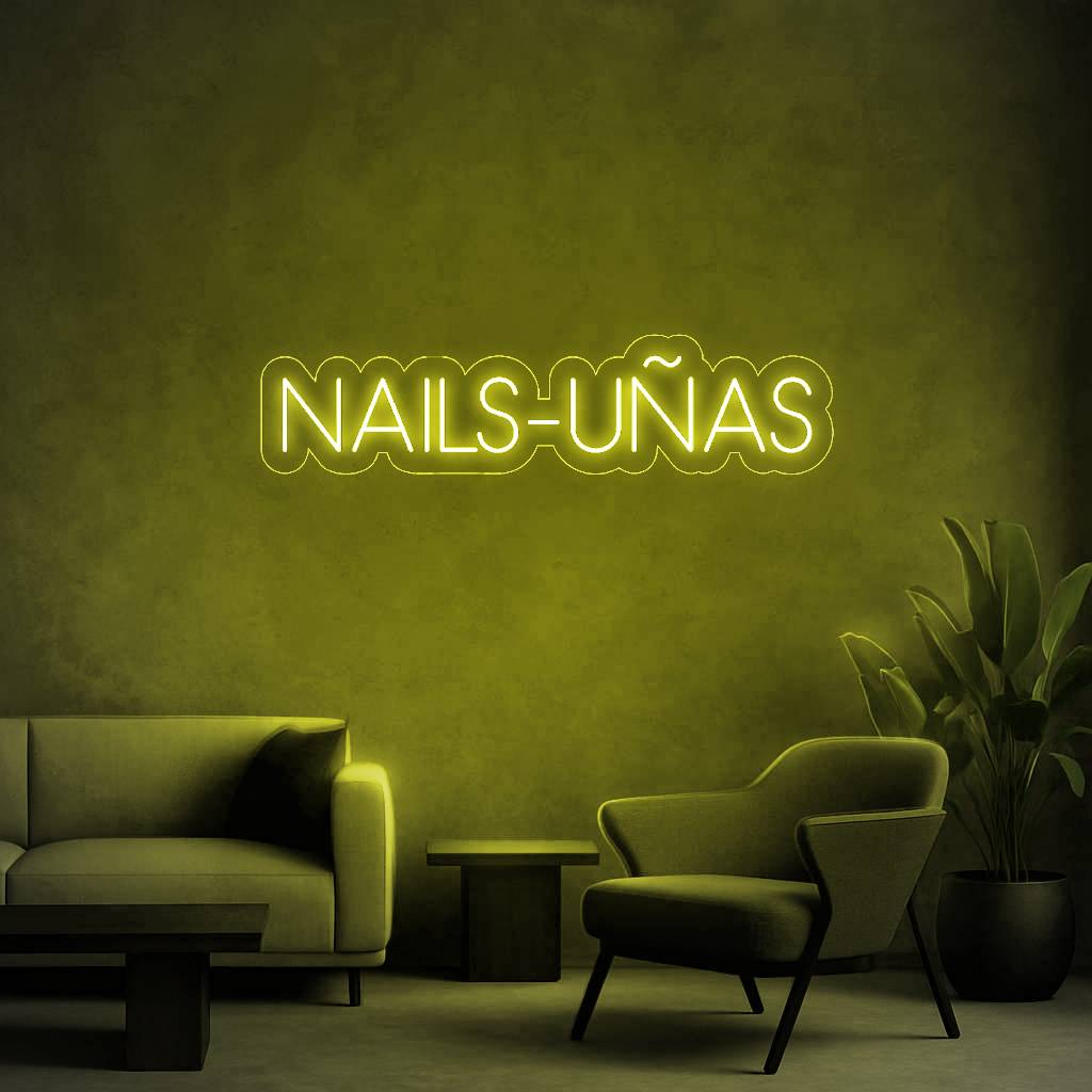 Cartel Neón NAILS-UÑAS