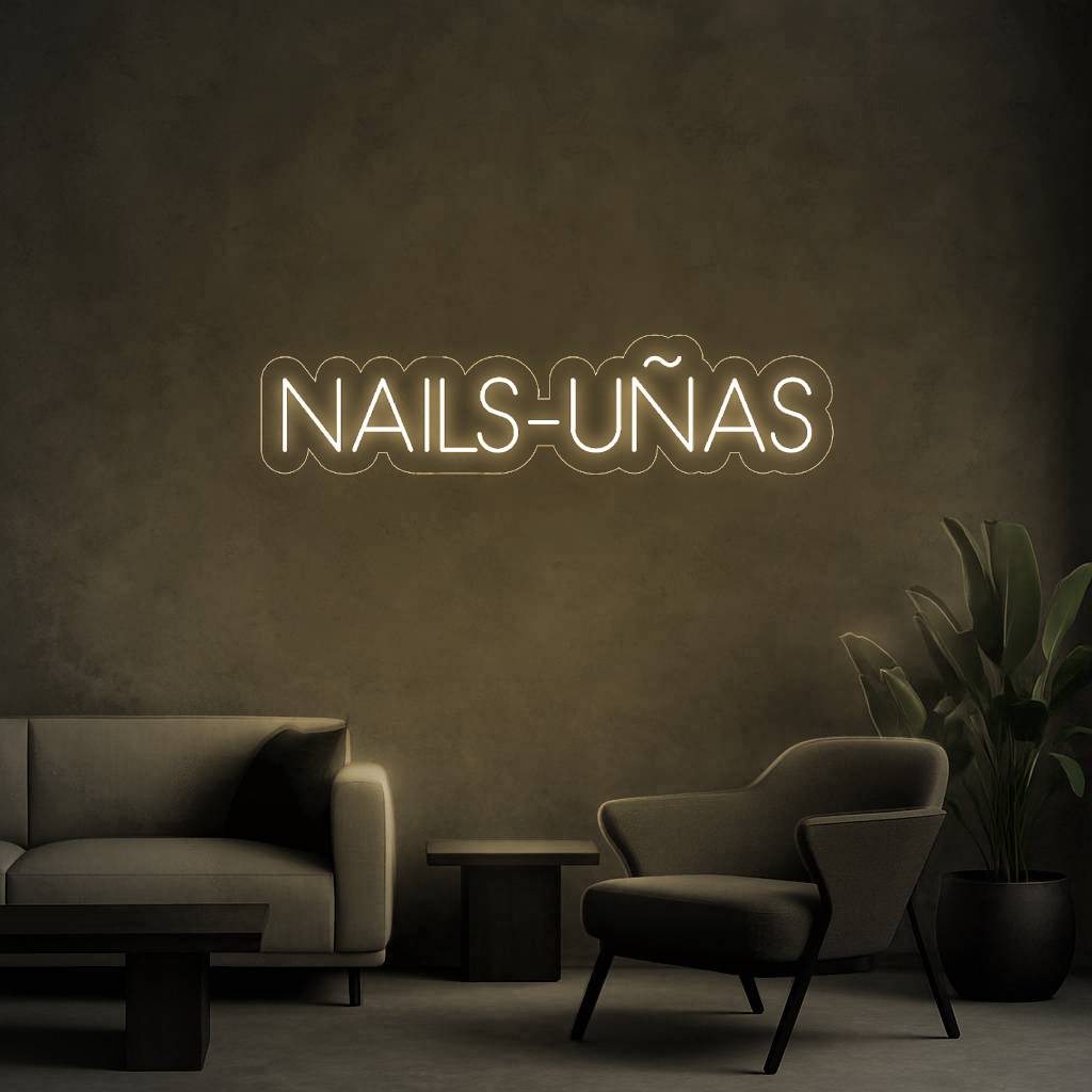 Cartel Neón NAILS-UÑAS