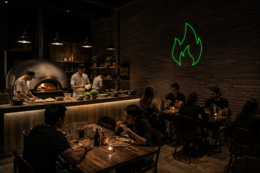 Neón Llama - flame - pizzeria-3