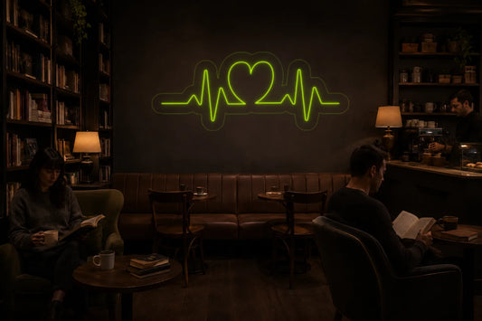 Neón Latido de corazón - heartbeat - cafe-2