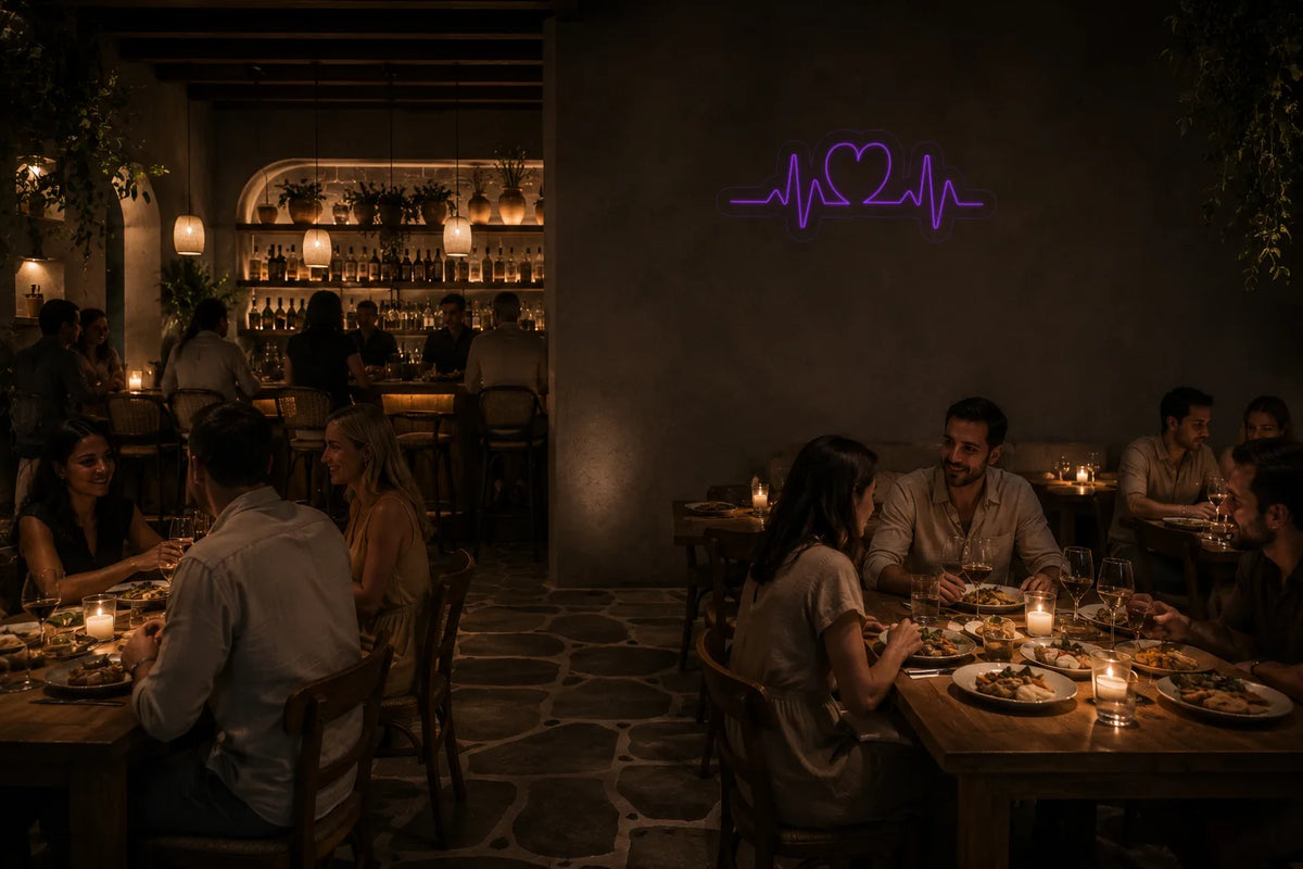 Neón Latido de corazón - heartbeat - restaurant