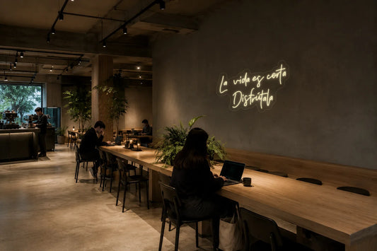 Neón La vida es corta, disfrútala - la vida es corta disfrutala - cafe-3