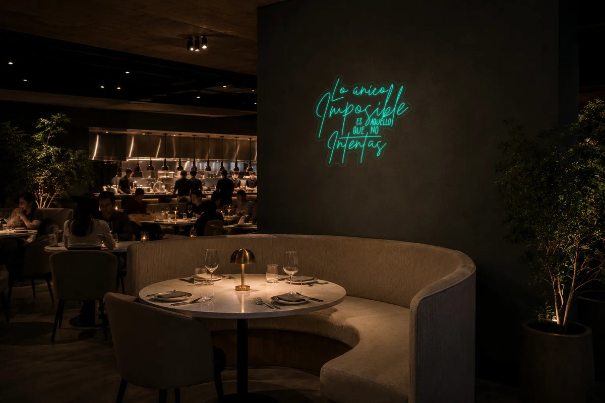 Neón Lo único imposible es aquello que no intentas - Lo unico imposible - restaurant-3