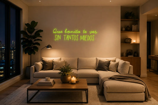 Neón Qué bonita te ves sin tantos miedos - Que bonita te ves sin tantos miedos - living_room