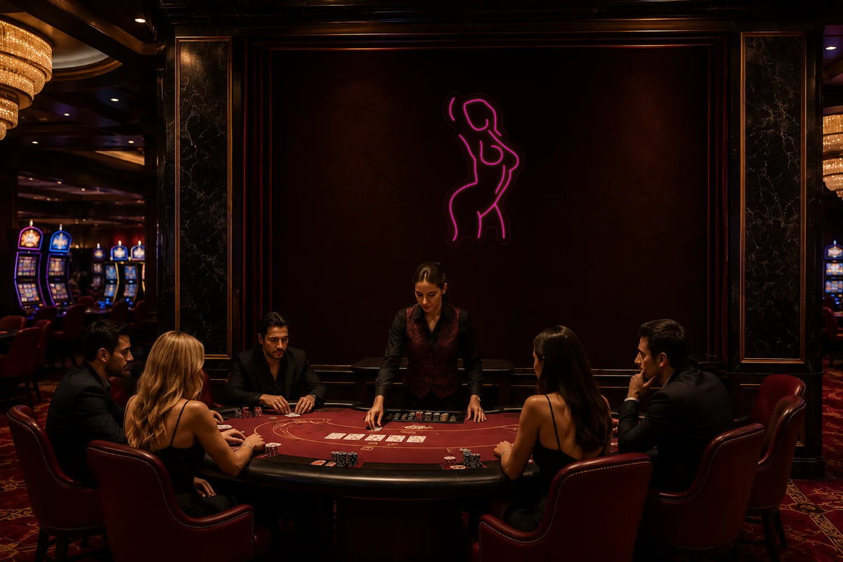 Neón Silueta femenina - woman-sillhouette - casino_1