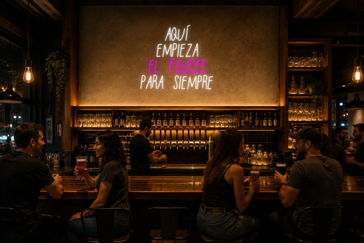 Neón Aquí empieza el felices para siempre - aquiempiezaelfelicesparasiempre - bar_1