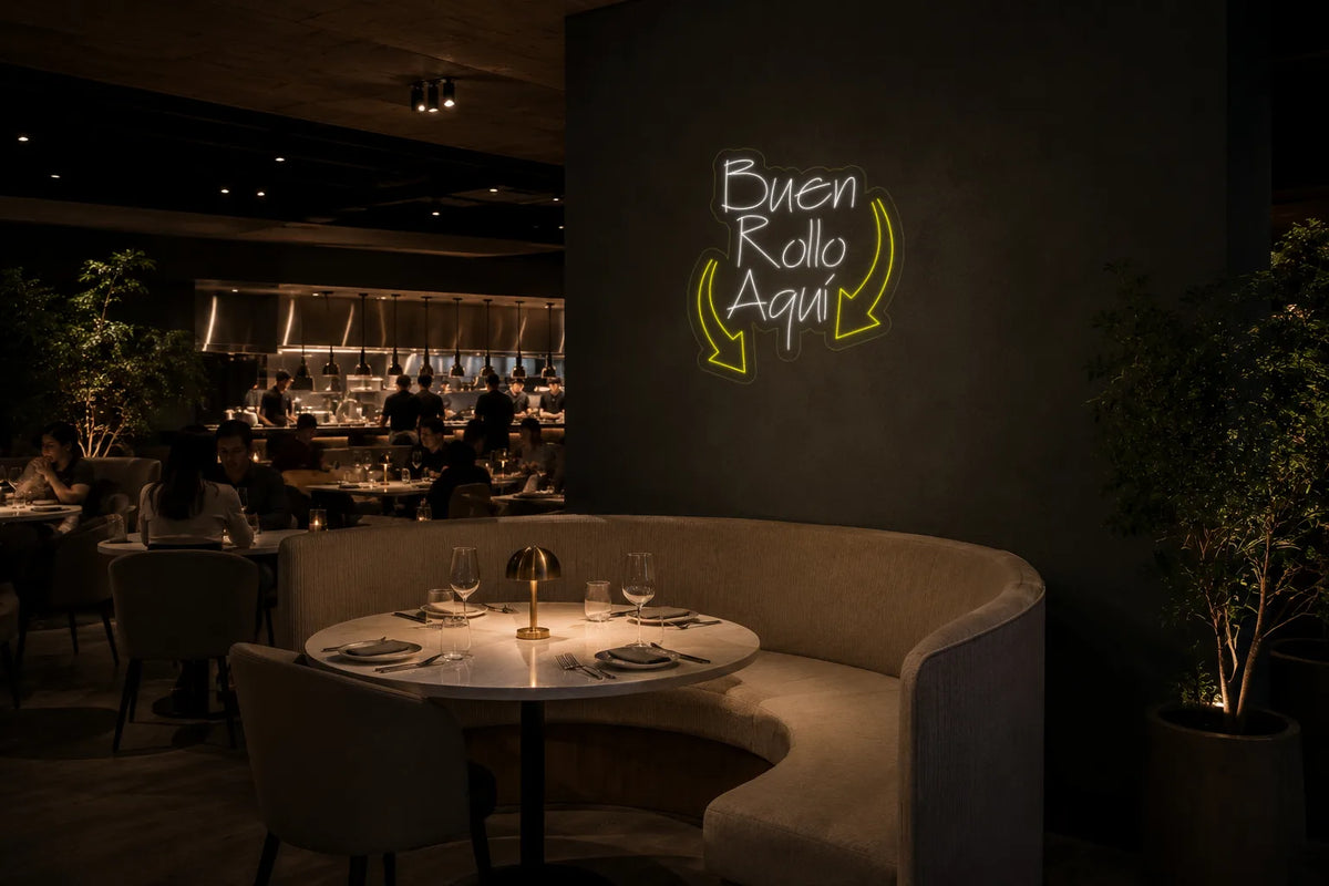 Neón Buen rollo aquí - buen rollo aqui - restaurant-3