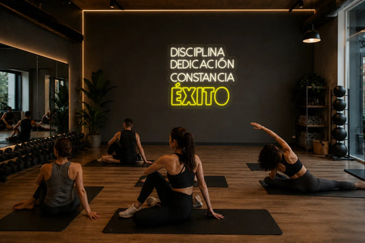Neón Disciplina, dedicación, constancia y éxito - disciplina dedicacion - gimnasio_1