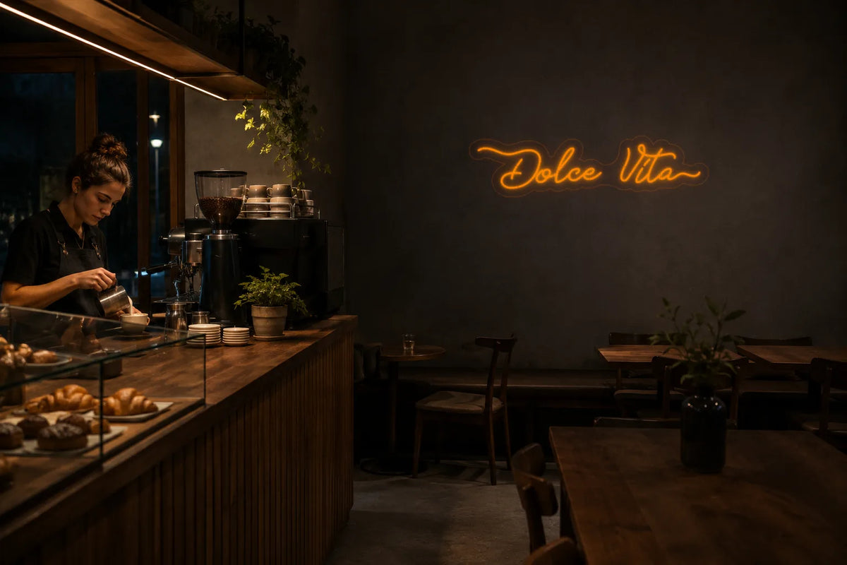 Neón Dulce vida - Dolce vita - cafe