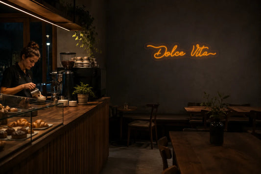 Neón Dulce vida - Dolce vita - cafe