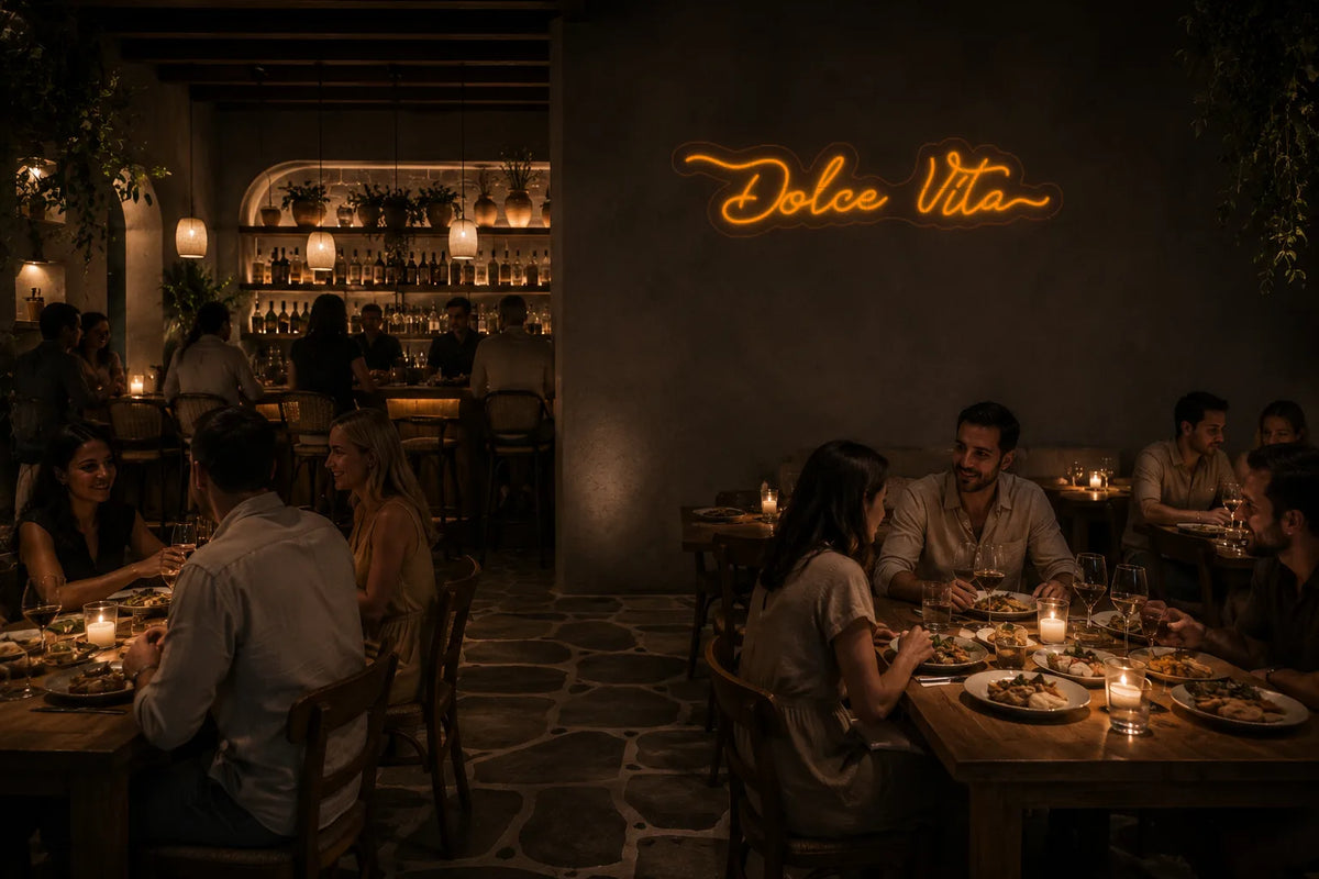 Neón Dulce vida - Dolce vita - restaurant
