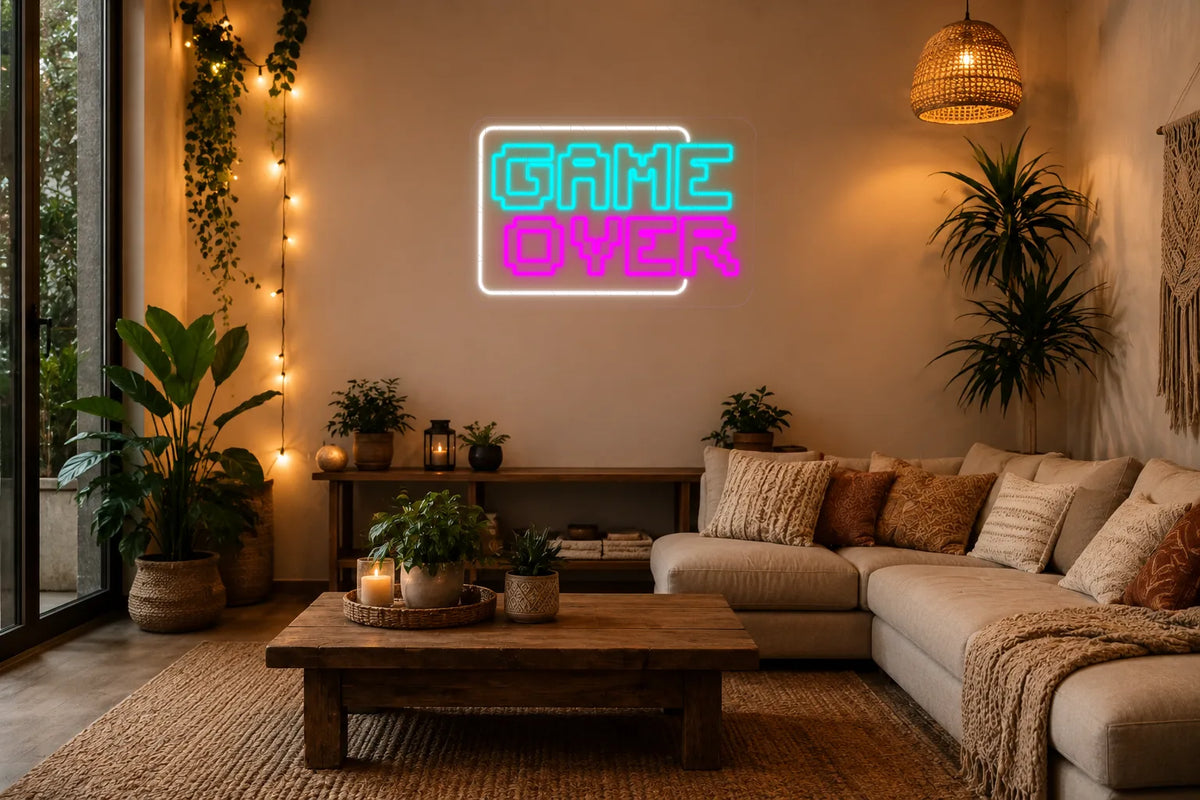 Neón Fin de partida - game over - living_room_1