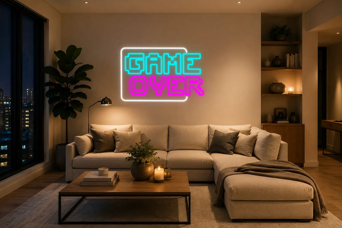 Neón Fin de partida - game over - living_room