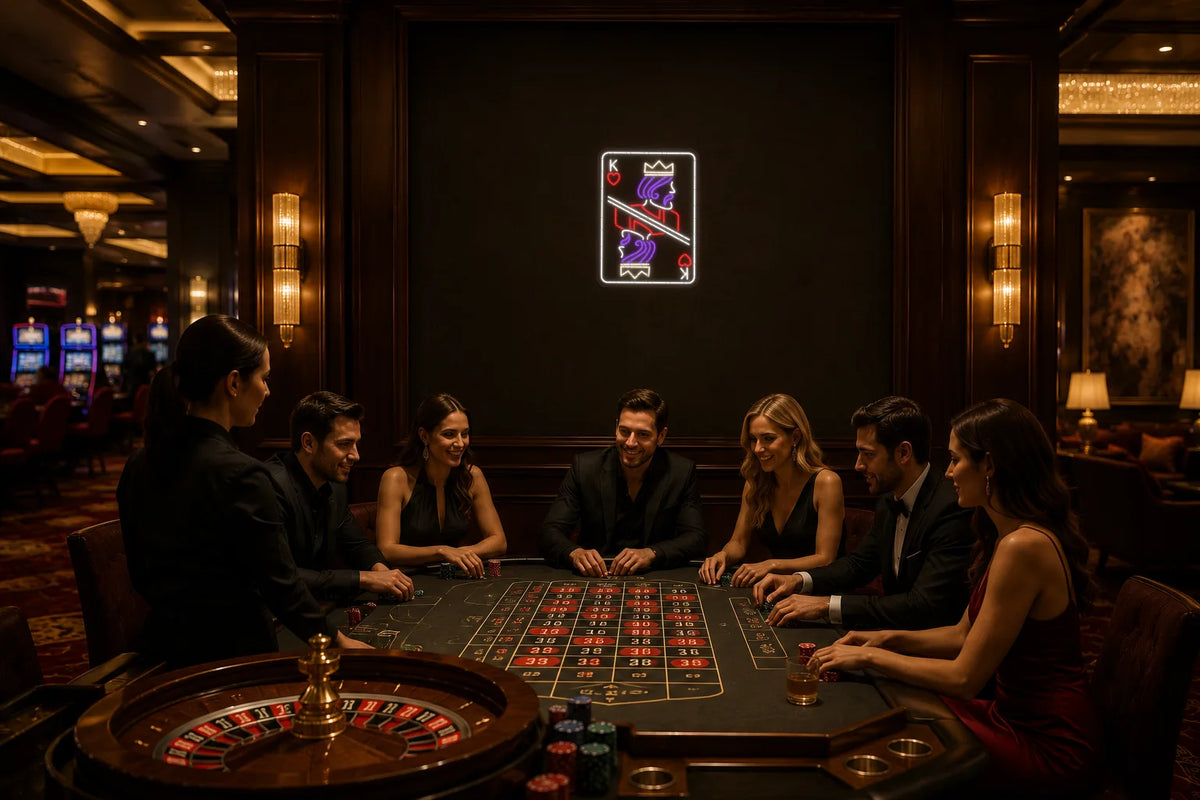 Neón K de corazones - K corazones - casino_2
