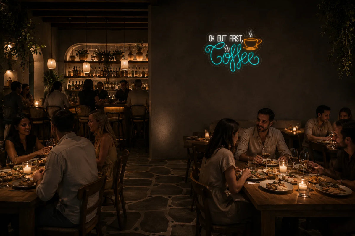 Neón Primero café - ok but first coffee - restaurant