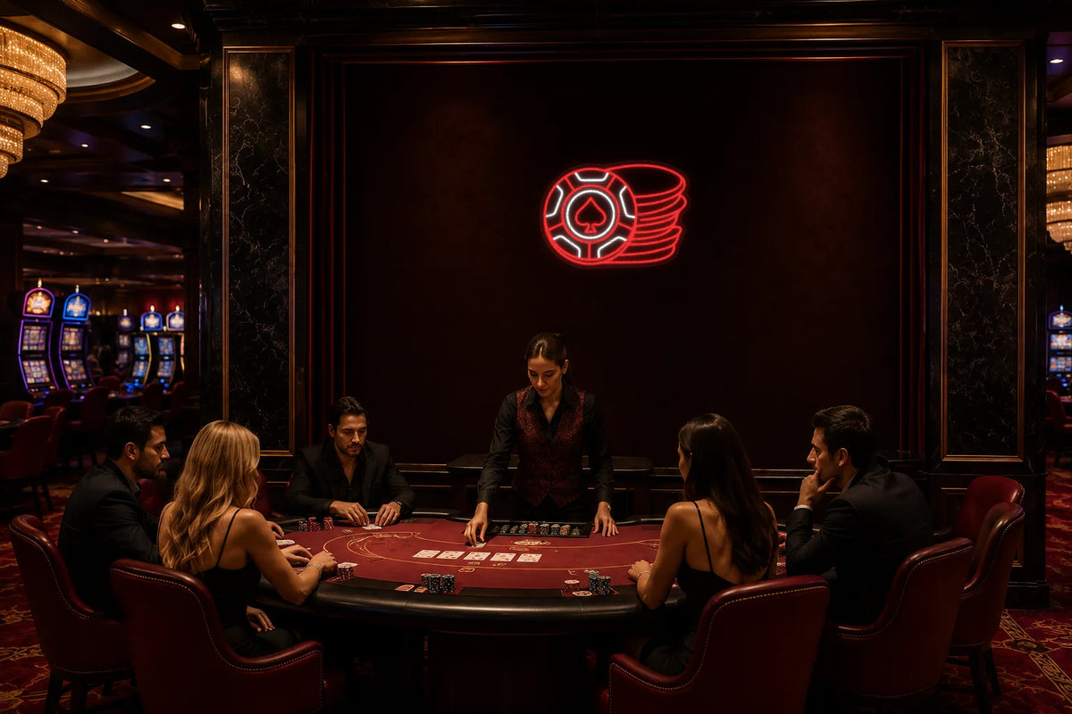 Neón Ficha de póker - poker-chips - casino_1