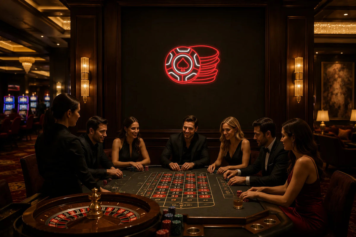 Neón Ficha de póker - poker-chips - casino_2