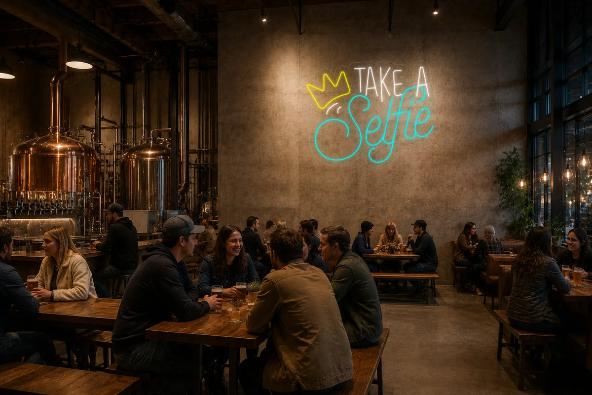 Neón Hazte un selfie - take a selfie - beer_2