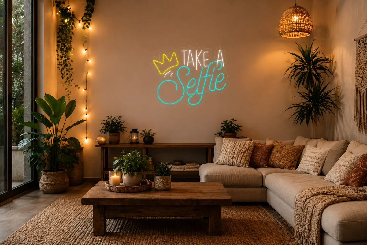 Neón Hazte un selfie - take a selfie - living_room_1