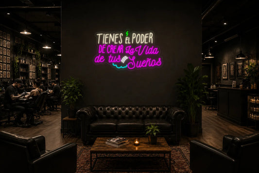 Neón Tienes el poder de crear la vida de tus sueños - tienes el poder de crear - estudio_de_tatuaje_1