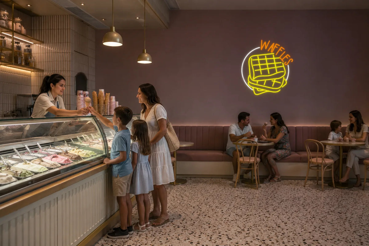 Neón Gofres - waffles - icecream