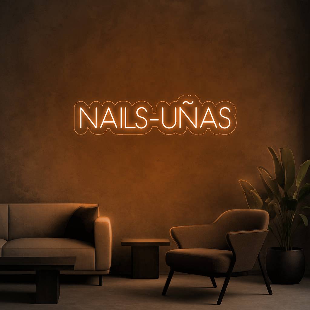 Cartel Neón NAILS-UÑAS