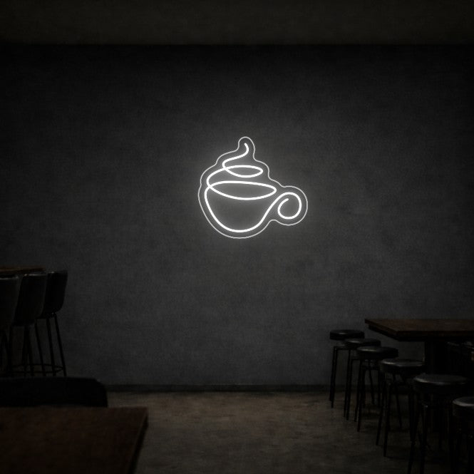 Cartel Neón Taza de Café