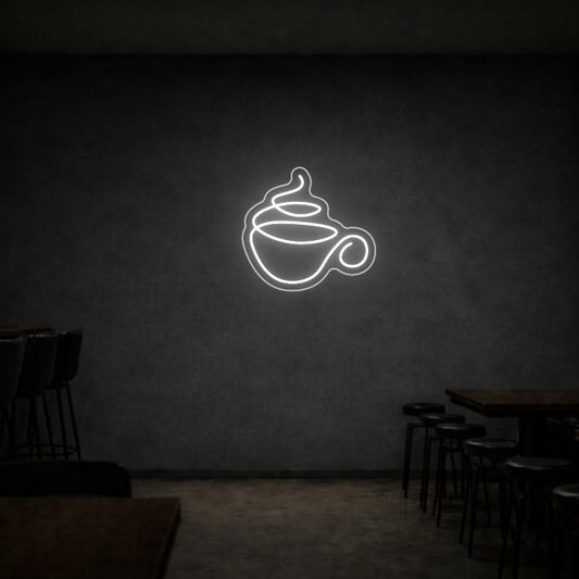 Cartel Neón Taza de Café