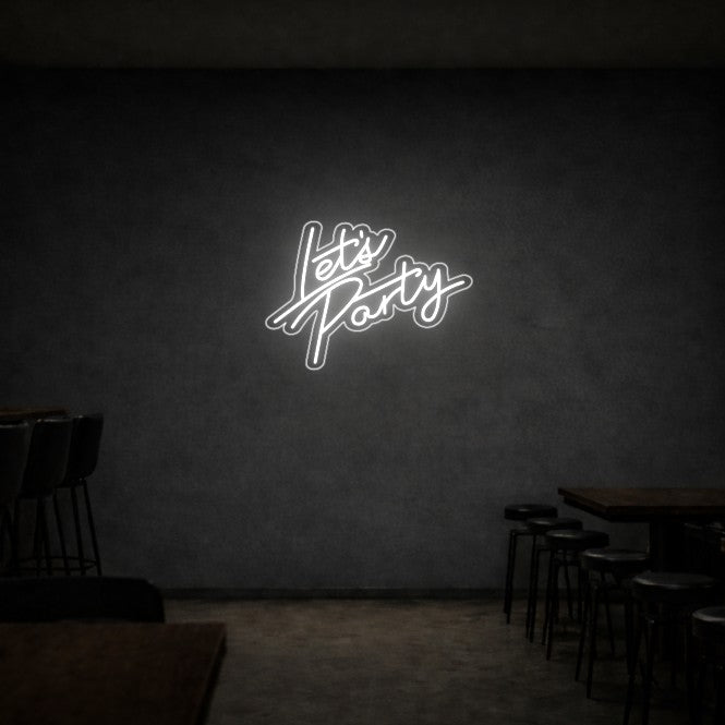 Cartel Neón Vamos de Fiesta
