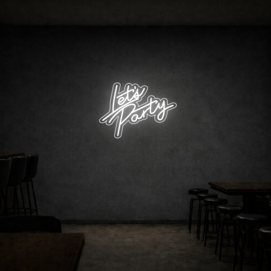 Cartel Neón Vamos de Fiesta