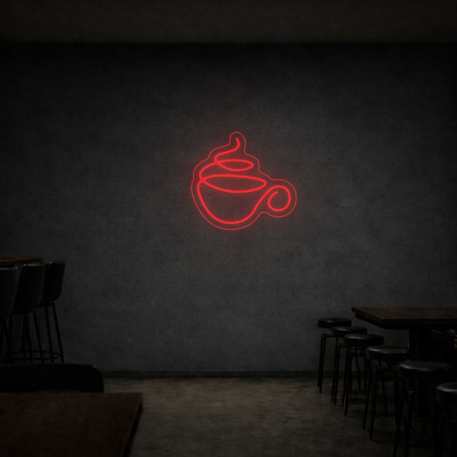 Cartel Neón Taza de Café