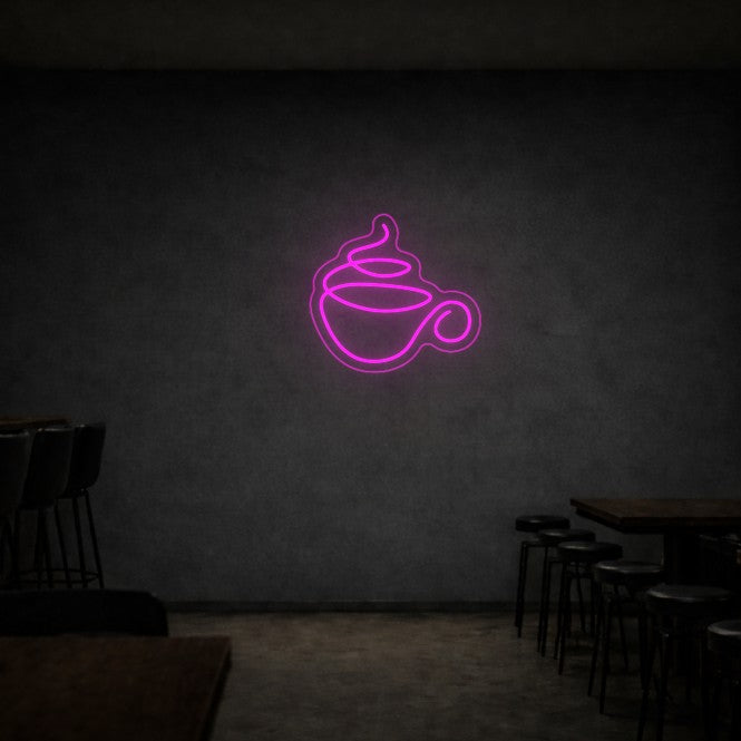 Cartel Neón Taza de Café