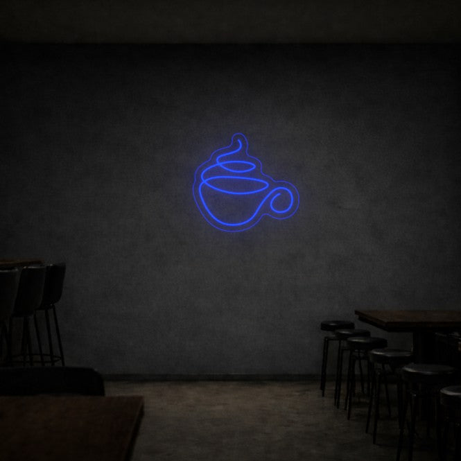 Cartel Neón Taza de Café