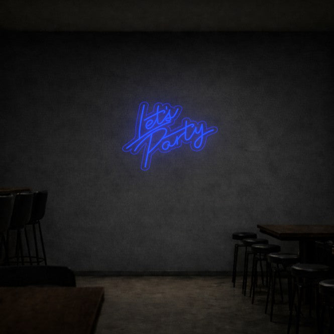 Cartel Neón Vamos de Fiesta