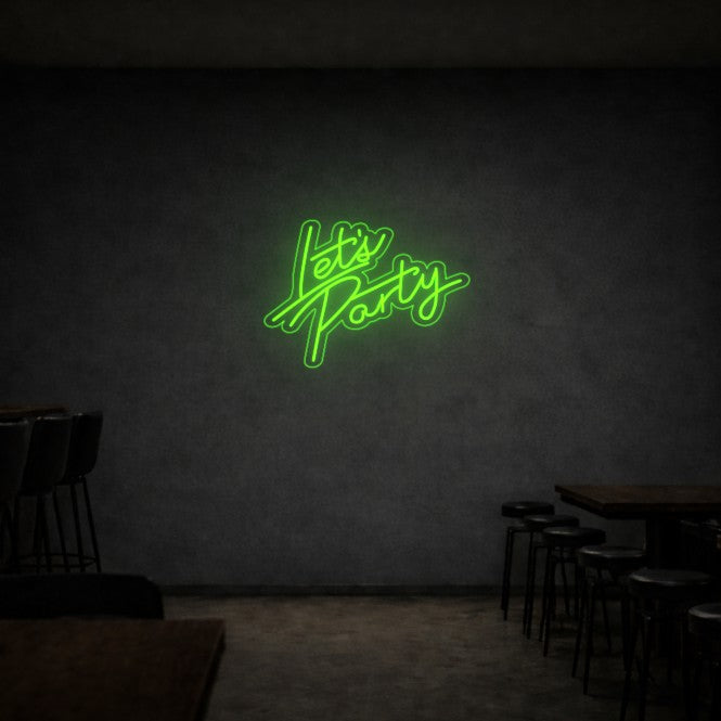 Cartel Neón Vamos de Fiesta