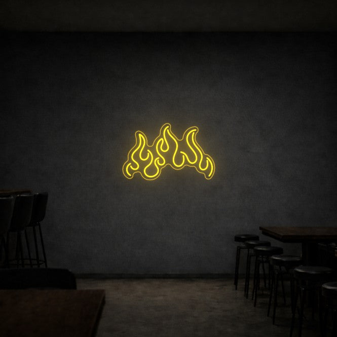 LED neon sign flame
